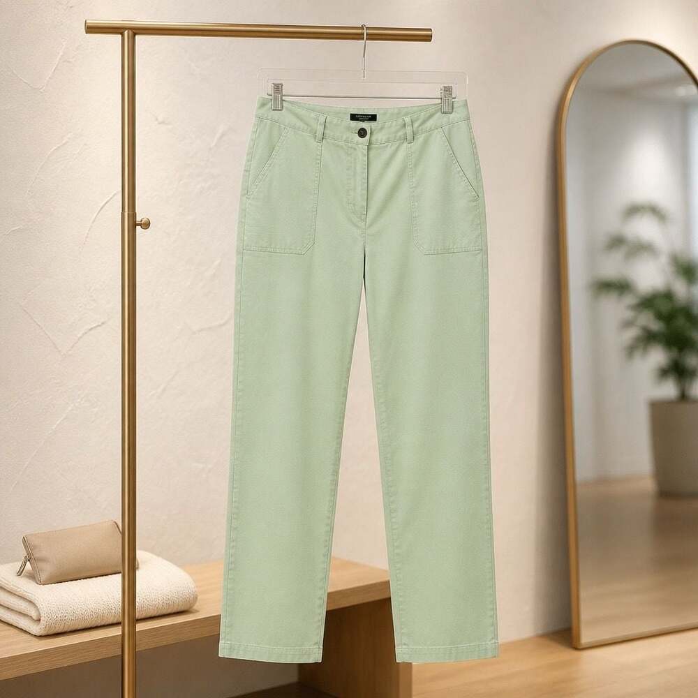 Statements Allison Fit Full Length Light Green Straight Leg Chino Pants #836